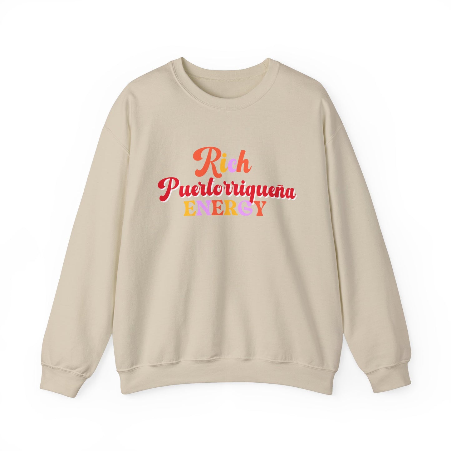 Rich Puertorriquena Energy Sweatshirt, Multi-color