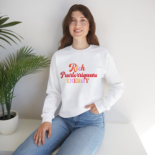 Rich Puertorriquena Energy Sweatshirt, Multi-color