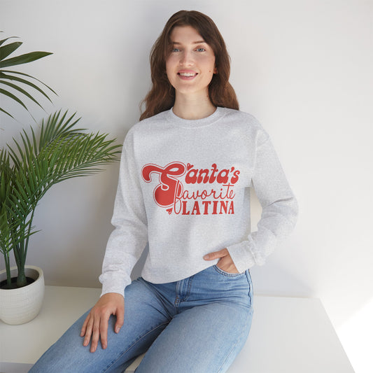 Santa's Favorite Latina Sweatshirt, Multi-color