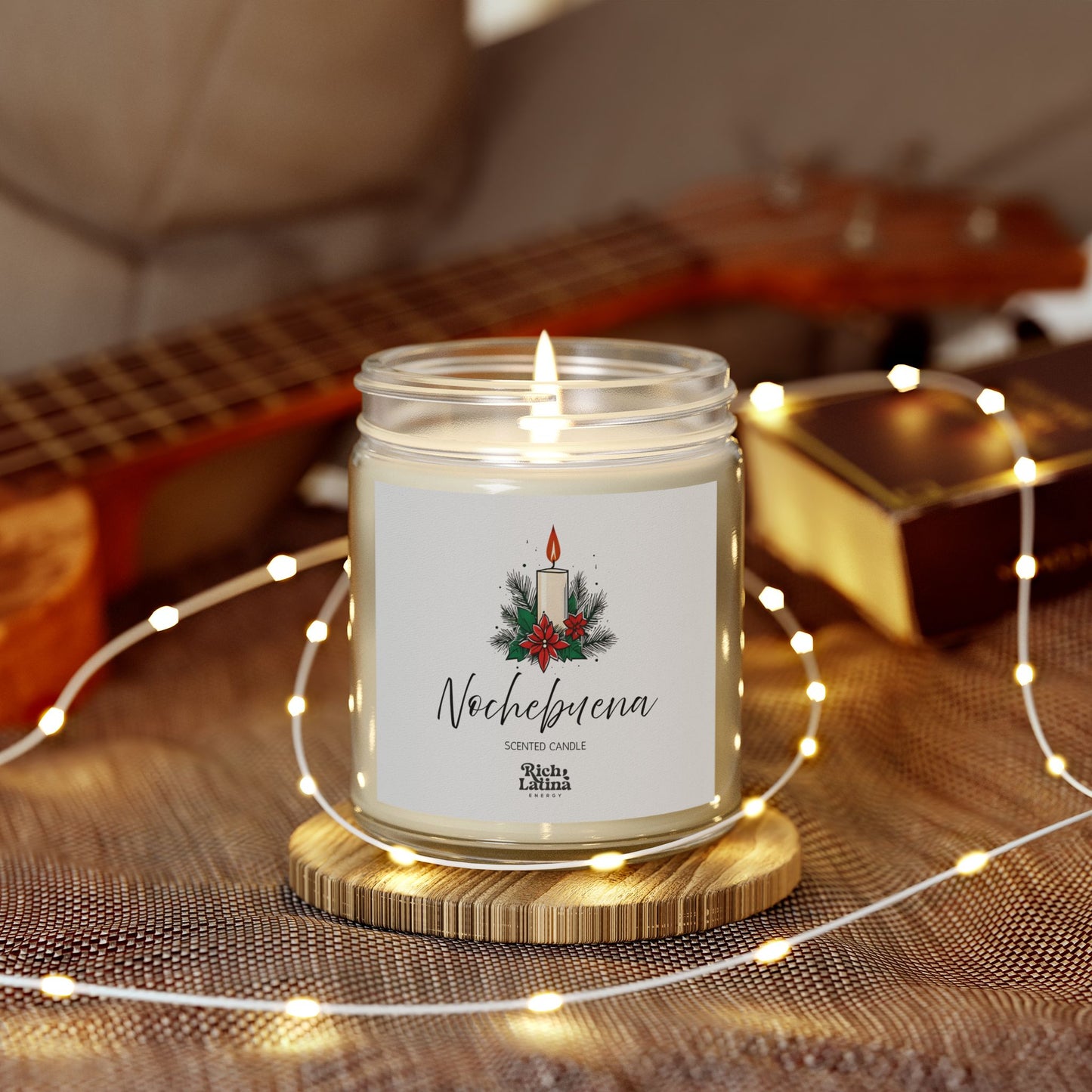 Nochebuena Christmas Eve Scented Candle, Hand-poured, 4oz, 9oz