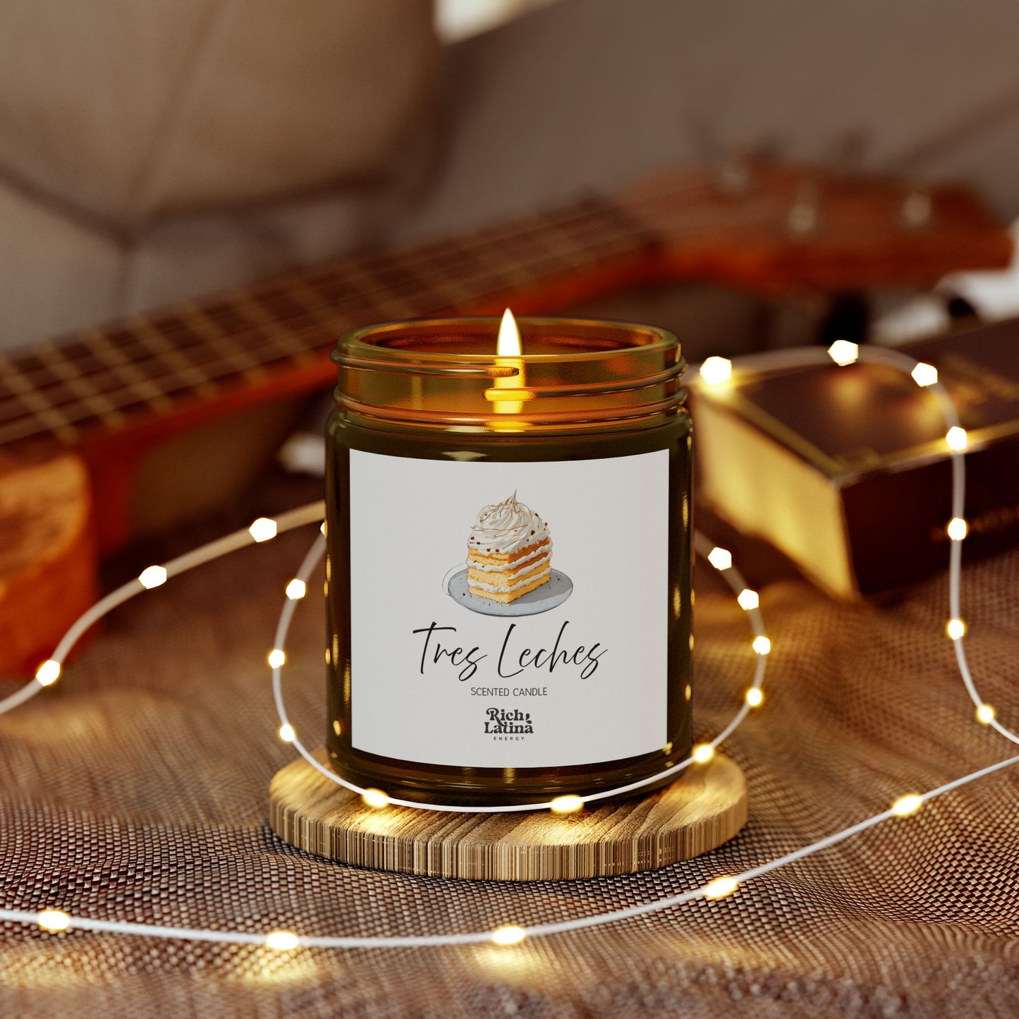 Tres Leches Scented Candle, Hand-poured, 4oz, 9oz