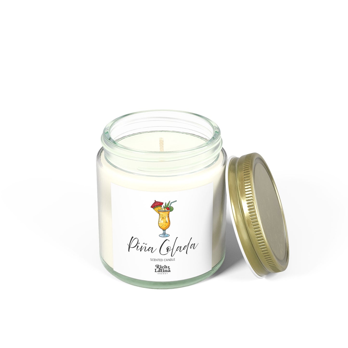 Pina Colada Scented Candle, Hand-poured, 4oz, 9oz