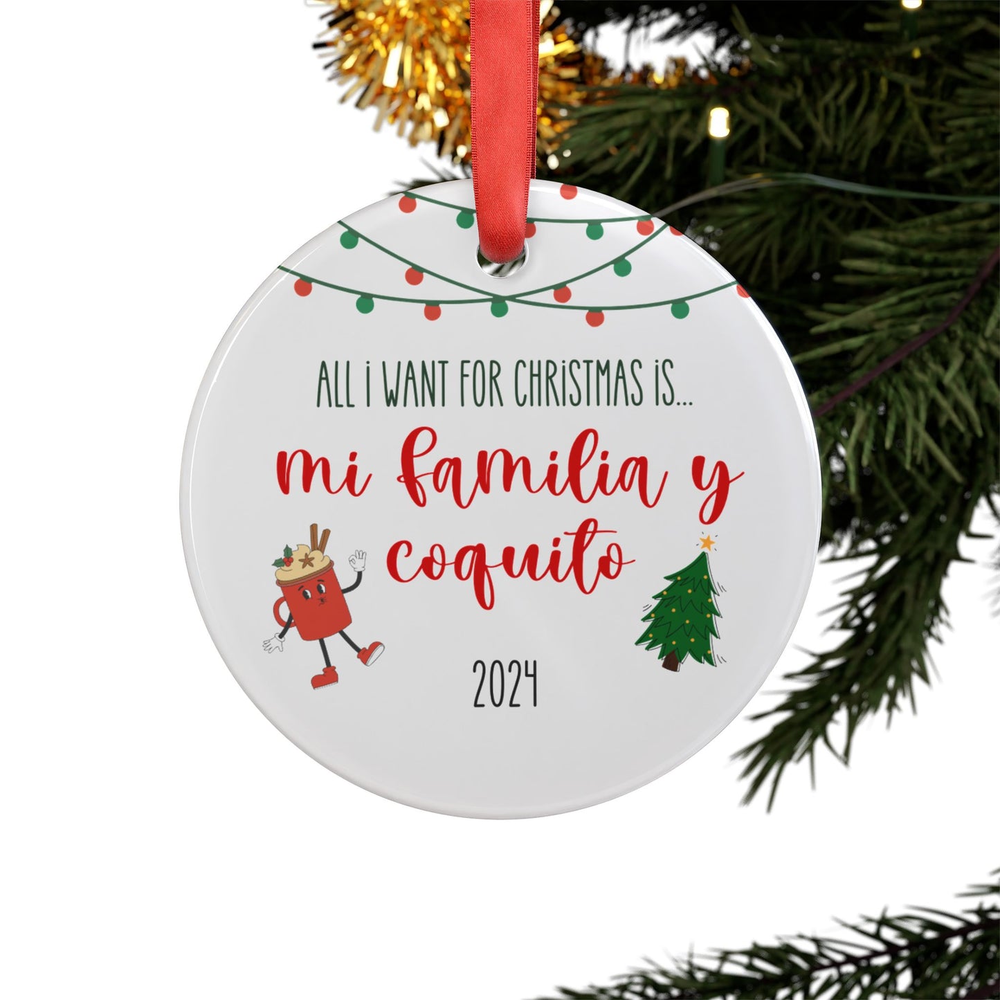 Christmas y Coquito Ornament