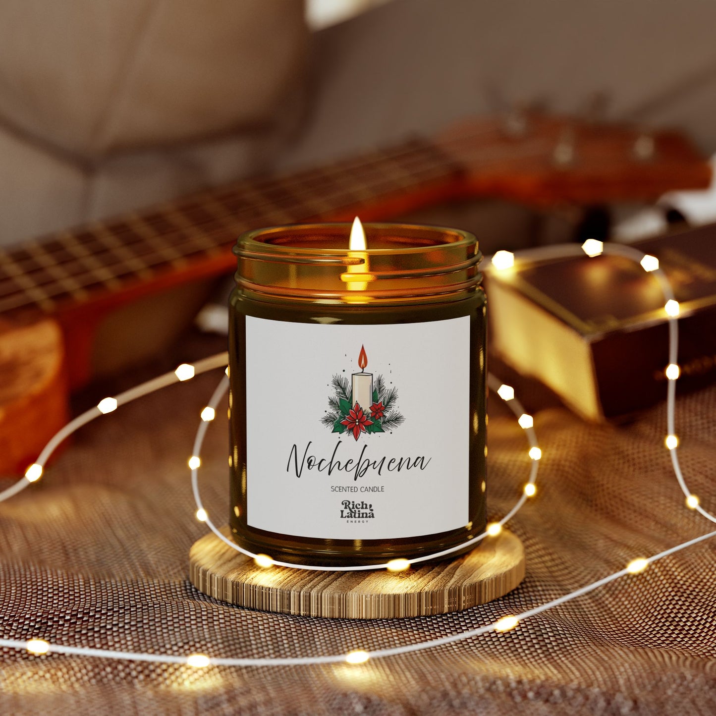 Nochebuena Christmas Eve Scented Candle, Hand-poured, 4oz, 9oz