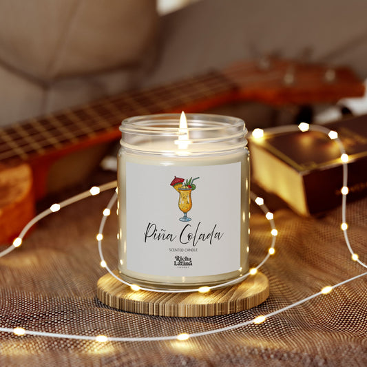 Pina Colada Scented Candle, Hand-poured, 4oz, 9oz
