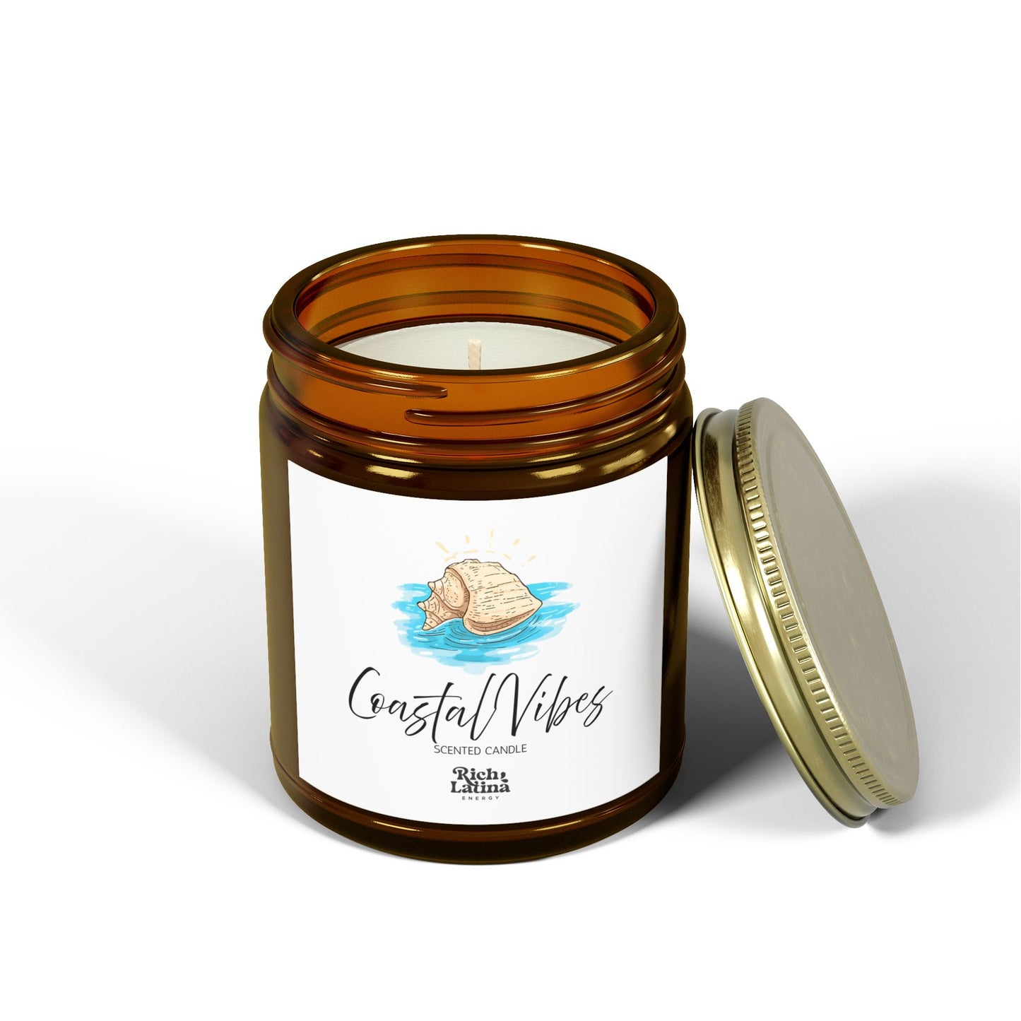 Coastal Vibes Scented Candle, Hand-poured, 4oz, 9oz