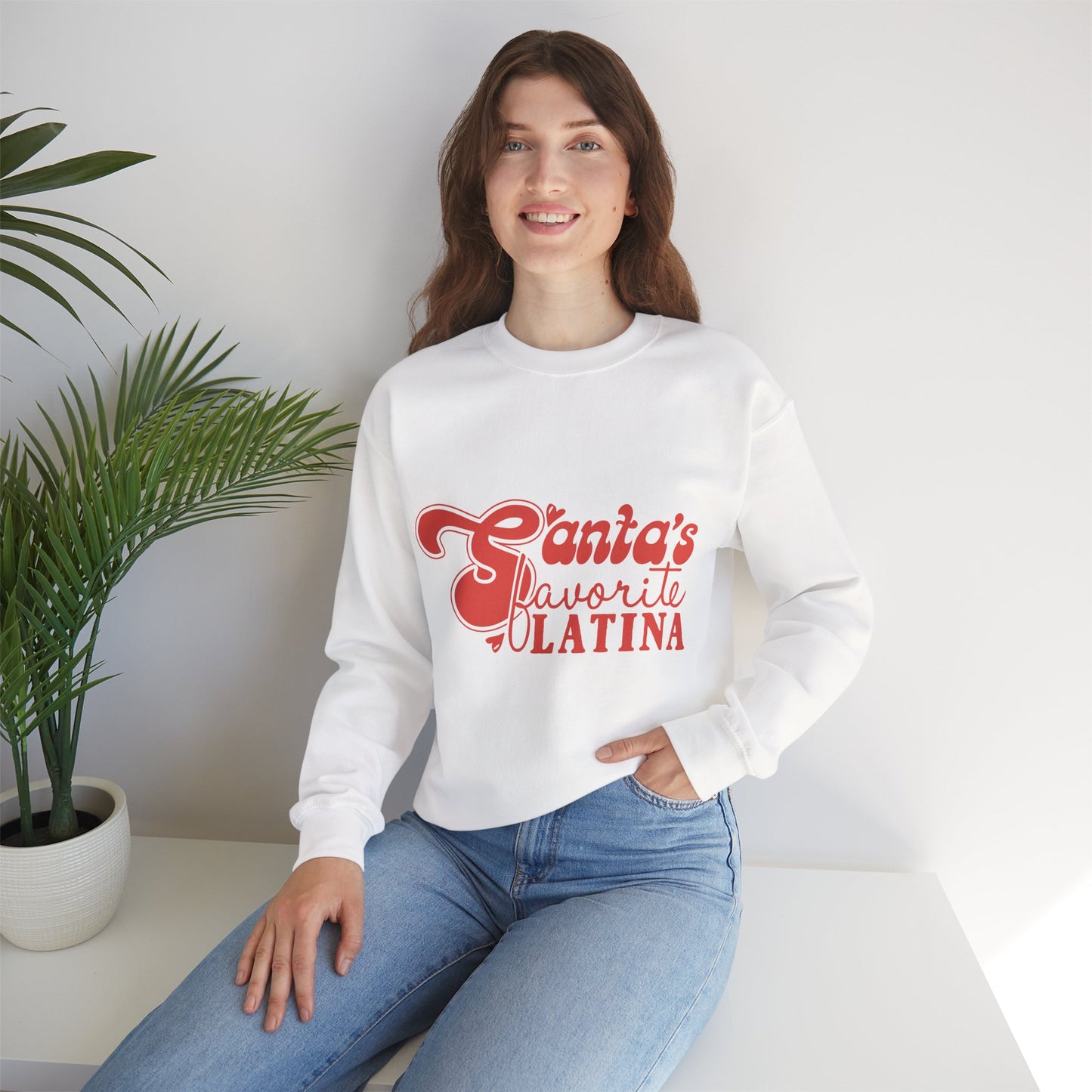 Santa's Favorite Latina Sweatshirt, Multi-color