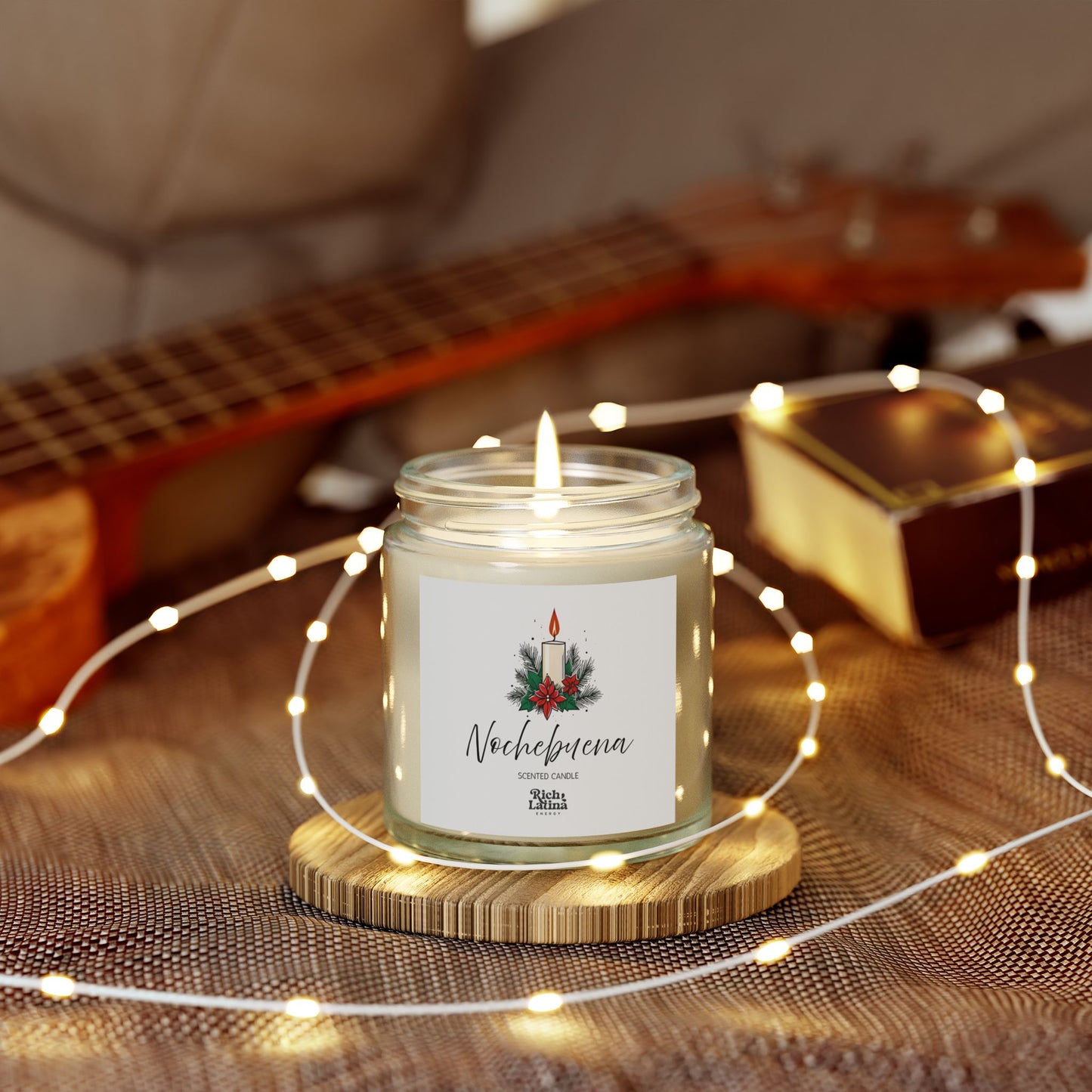 Nochebuena Christmas Eve Scented Candle, Hand-poured, 4oz, 9oz