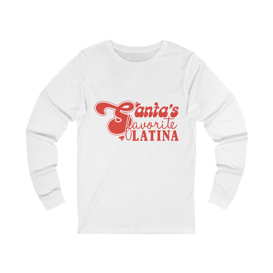 Santa's Favorite Latina Long Sleeve Tee